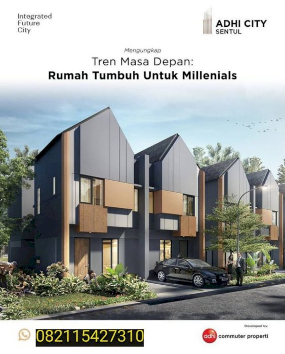 Rumah 2 lantai 4 kamar tidur 0 km pintu tol Sentul dan LRT Sentul