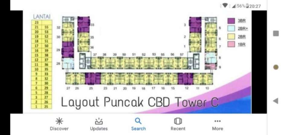 969. Dijual murah Apartment Puncak CBD Tower C Wiyung Surabaya