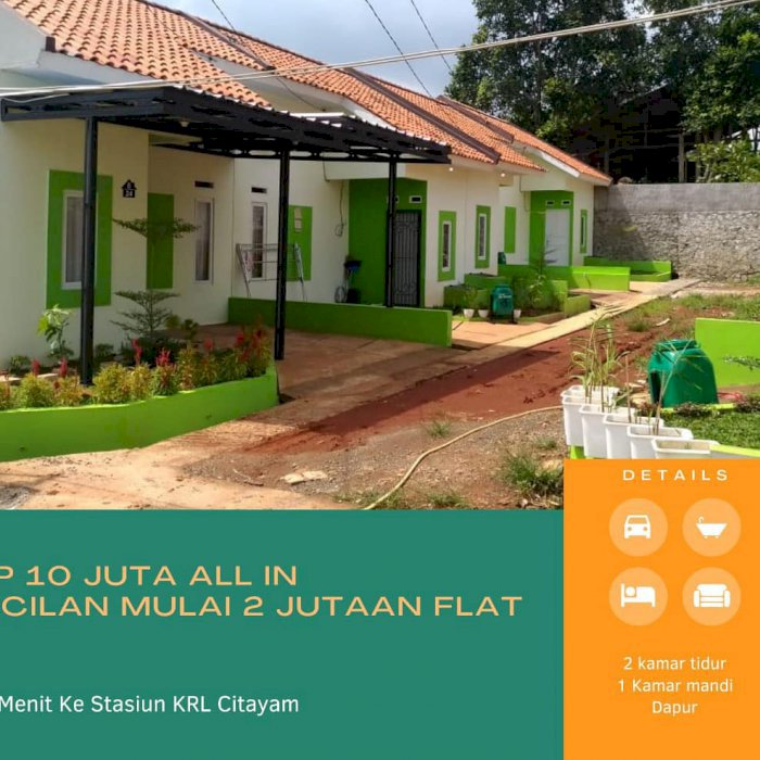Cicilan 2 Juta DP 10 Juta Skema KPR Bank Syariah All In Lokasi Citayam