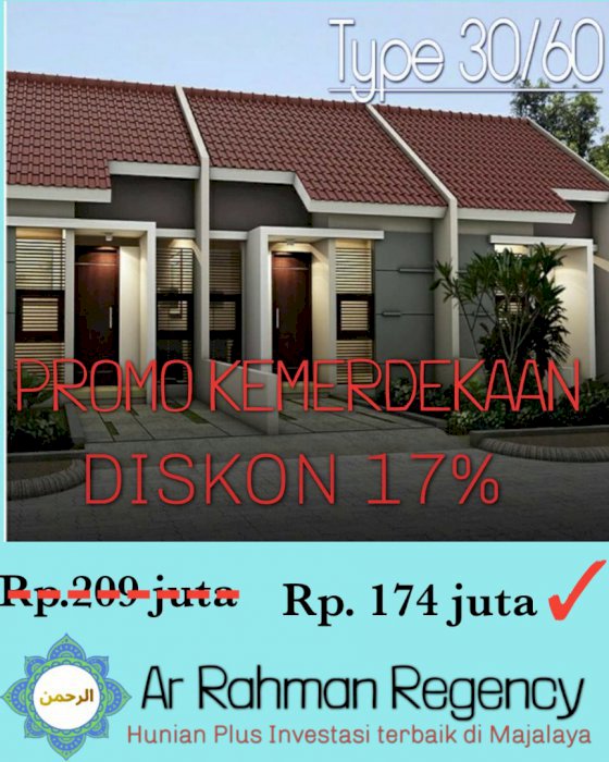 Rumah 100Jt-an, Diskon 17%, Gratis Biaya2 : Rumah Murah Bandung