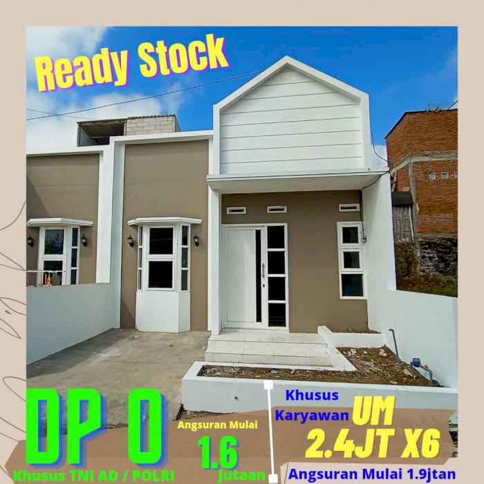  Rumah Ready Stock dekat Sawojajar, Free BPHTB