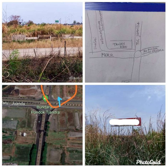 743. Dijual Tanah nol jalan MERR samping akses masuk tol Juanda 26