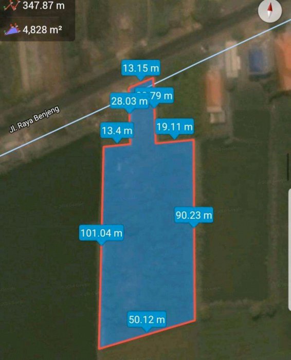 Tanah Luas dan Harga Murah Boleh Nego Lokasi Strategis di Jalan Raya Benjeng