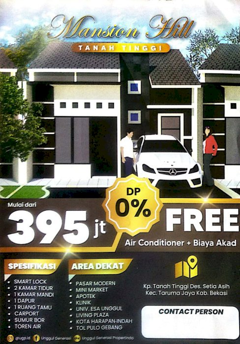 Rumah tipe 36/60 3 Jt All In Belakang Harapan Indah dan