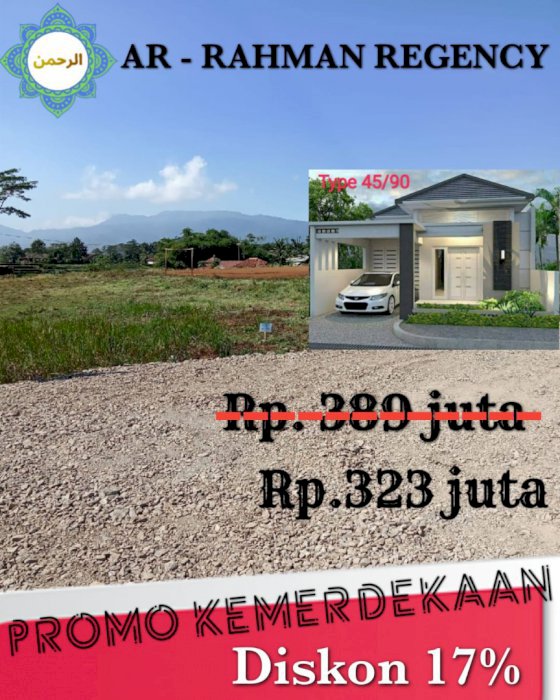 AR Rahman Regency, Free Biaya2 + Cashback 5 Jt ; Rumah 200Jt-an