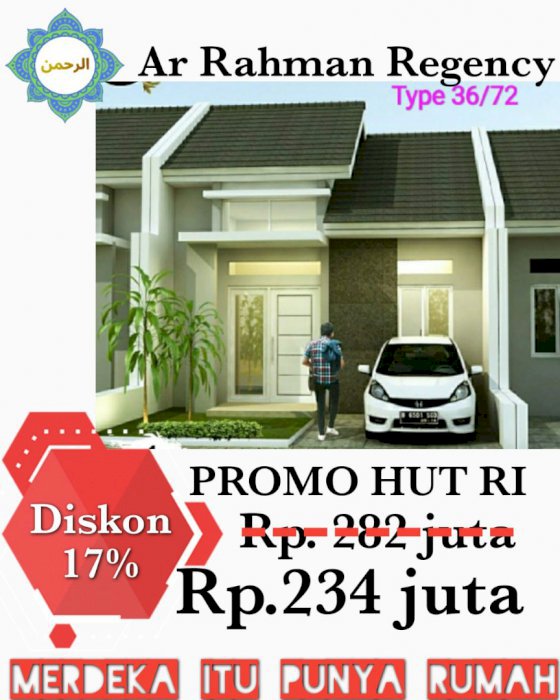 Promo Agustus, Kredit 100% ACC Tanpa Bunga : Rumah Murah Bandung