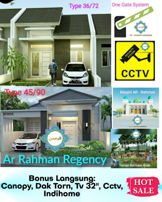 Ar Rahman Regency, KPR 100%ACC, Cicilan flat : Mulai 200 Jt-an