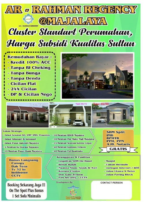 Promo Kemerdekaan, Bonus TV 32â€, Indihome, CCTV : Ar Rahman Regency