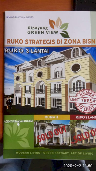 RUKO TIGA LANTAI GAYA MINIMALIS EROPA DAERAH CIPAYUNG