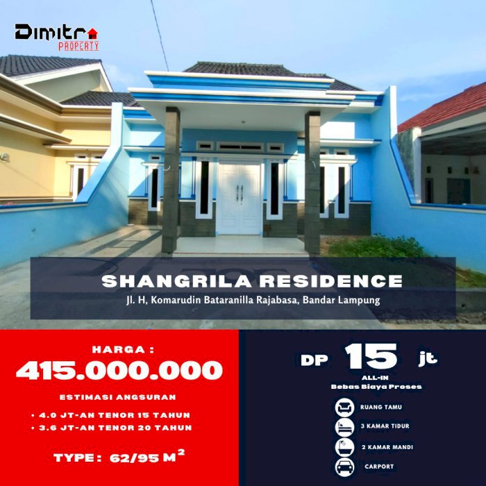 Promo 1 Unit Rumah Komersil Dekat Kampus Unila Bonus Kursi Jati dan TV