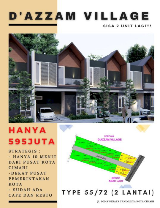 D azzam village cluster 2lantai Di cimahi