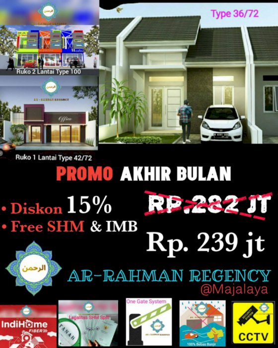 Perumahan Realestate design modern, dekat Tol Gemabar Majalaya