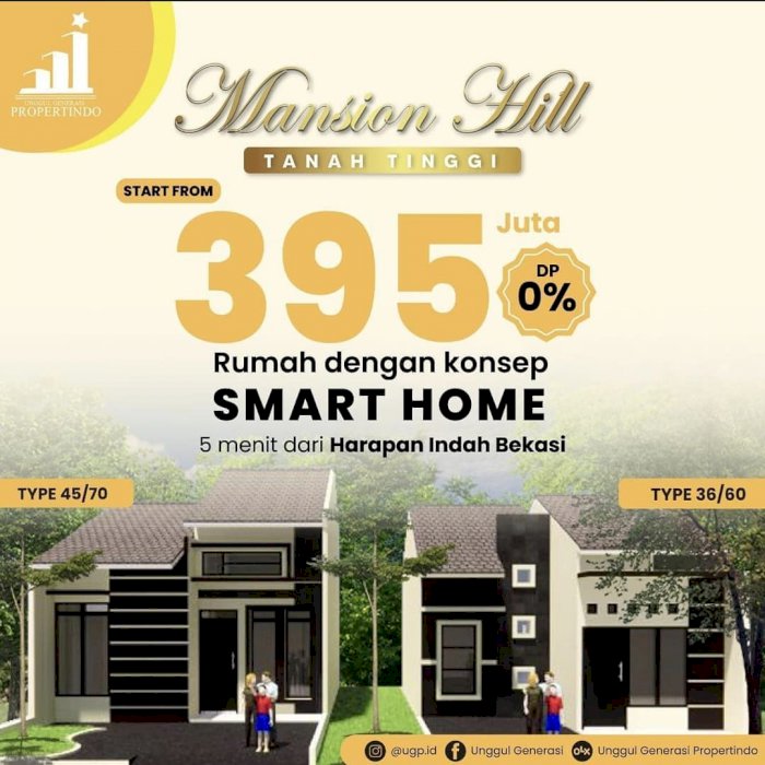 Rumah Smart Home Lokasi Strategis Nempel Kota Harapan Indah Timur Jakarta Bekasi