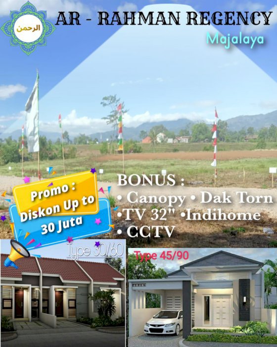 Rumah 200Jt-an, Bonus Langsung + Cashback 5Jt promo terbatas: Bandung