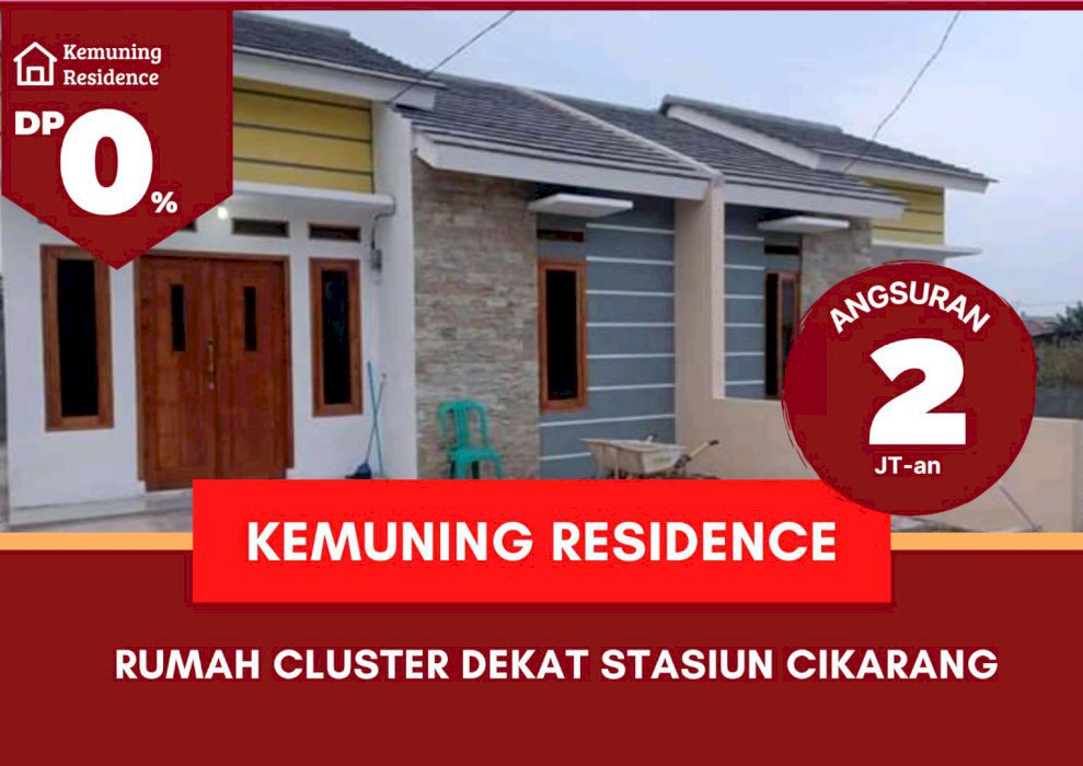 RUMAH CLUSTER KEMUNING RESIDENCE DP NOL RUPIAH SANGAT STRATEGIS
