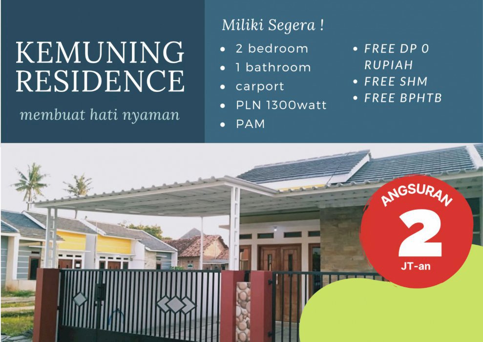 Rumah Cluster Kemuning Residence untuk Milenials