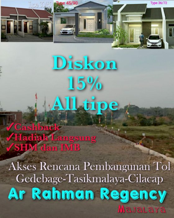 Rumah Konsep Kawasan 200Jt-an, Akses Tol Buah Batu ; Majalaya