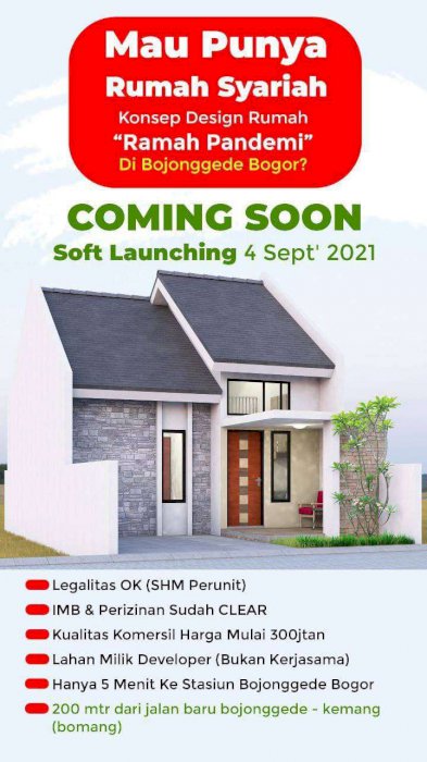 DI JUAL RUMAH MEZANIN MURAH DI BOGOR DEKAT STASIUN BOJONG GEDE BOGOR