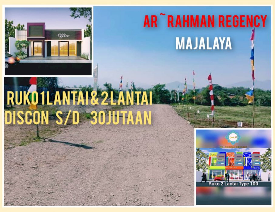 Ruko Murah di Kawasan Perumahan Komersil, Free Semua Biaya; Majalaya