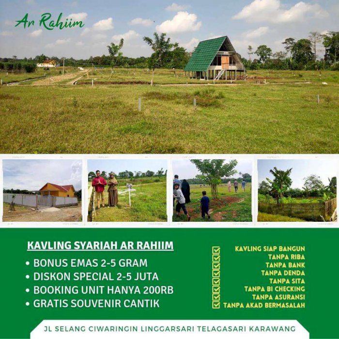 KAVLING SIAP BANGUN MURAH DAN STRATEGIS ANGSURAN 1 JUTAAN DI KARAWANG