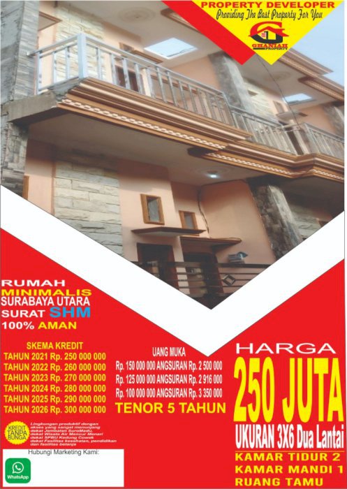 Rumah minimalis Harga ekonomis