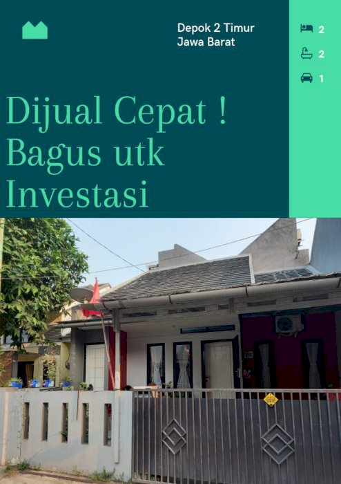 Dijual Cepat Rumah Lokasi Strategis Harga dibawah Pasaran Bagus untuk Investasi