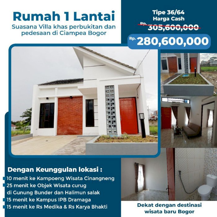 Rumah Rasa Villa Di Ciampea Bogor Harga Cuma 200 jutaan