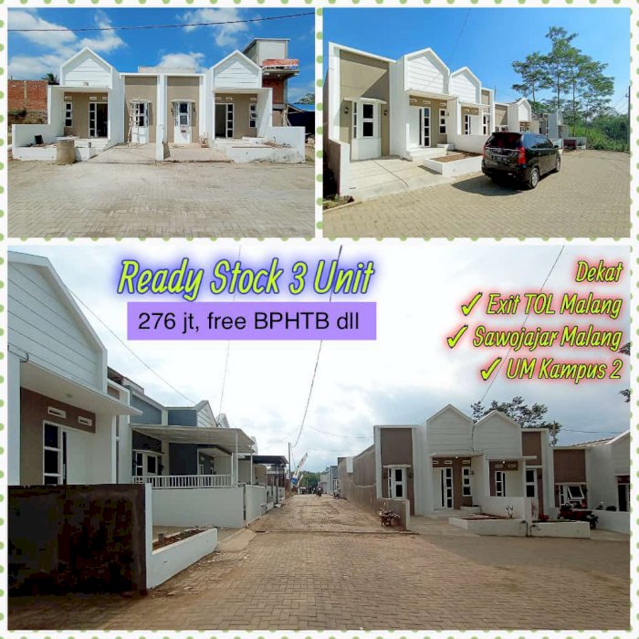  Perumahan Ready Stock 3 unit, DP 0% untuk anggota Polri-TNI AD