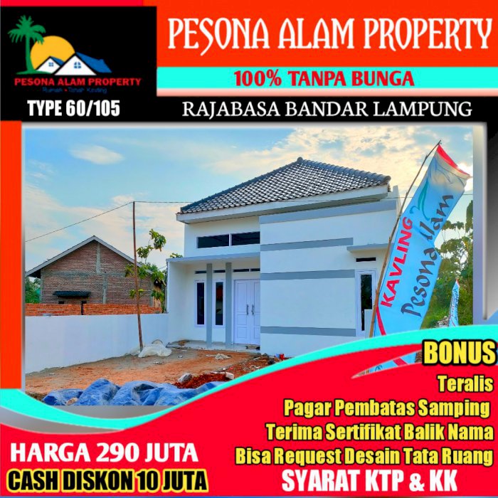 RUMAH SYARI'AH SIAP HUNI DI RAJABASA