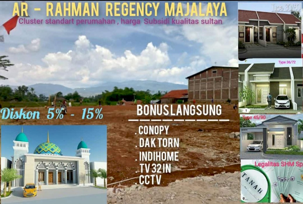 Rumah Murah Bansel, Bonus Langsung + Cashback 5Juta: Ar Rahman Regency
