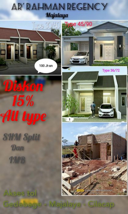 Rumah Murah Bansel, Tanpa BI Checking, Cicilan Flat : Ar Rahman Regency