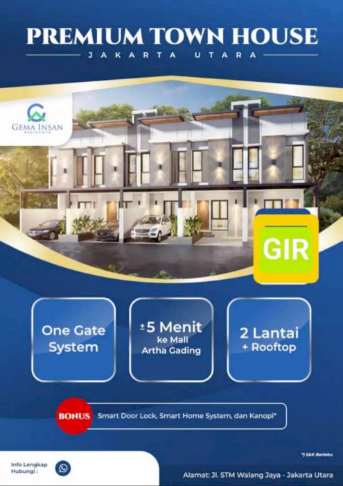 RUMAH CANTIK PLUS ROOFTOP BONUS SMARTHOME