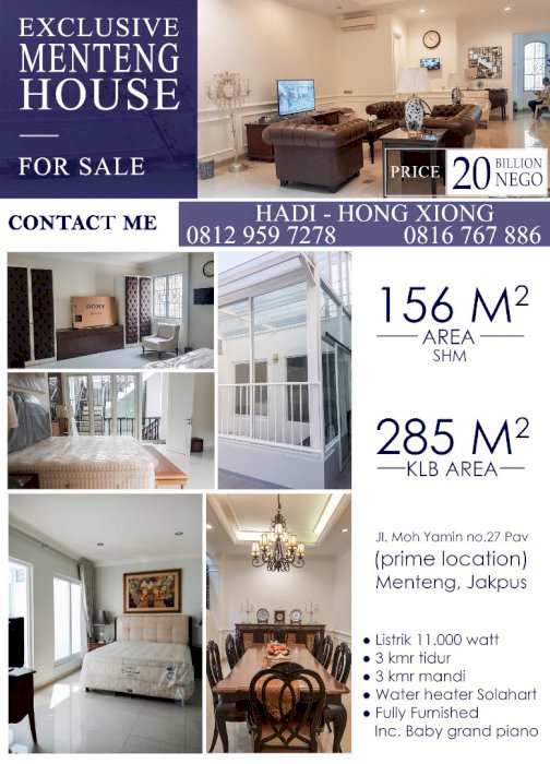 Rumah Menteng (prime location)
