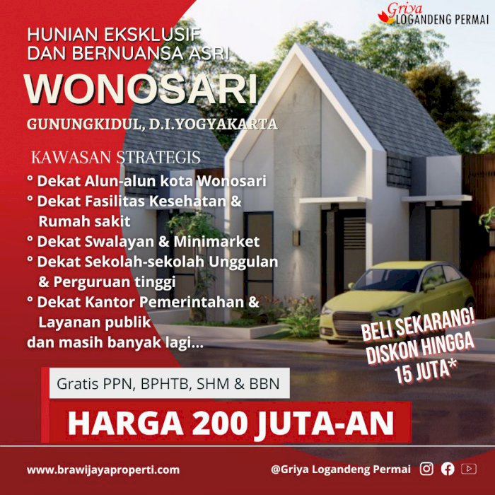 Hunian kawasan strategis dikota Wonosari Gunungkidul Yogyakarta