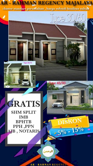 Cluster elit,kualitas bangunan terbaik Harga Mulai 100 Jt-an ; Majalaya