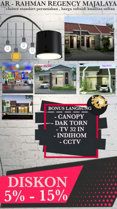 Rumah 200 Jt-an, Legalitas 100% Aman, Nuansa Alam ; Ar Rahman Regency