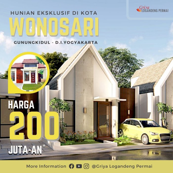 Rumah atrategis dekat pusat kota Wonosari Gunungkidul