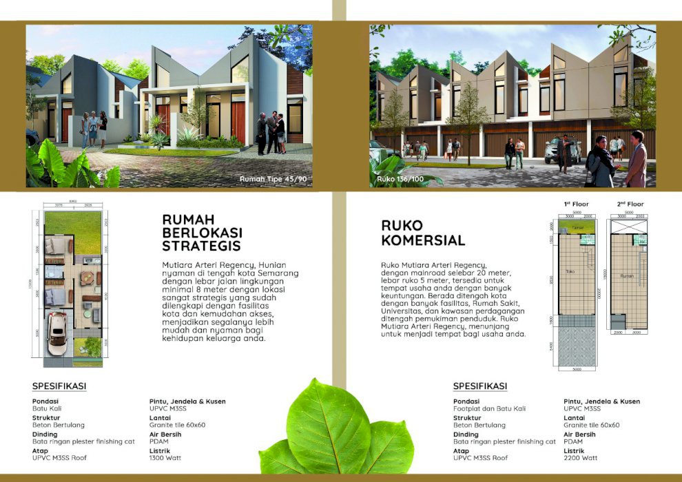 Rumah cluster murah dan murah lingkungan kampus di kota semarang