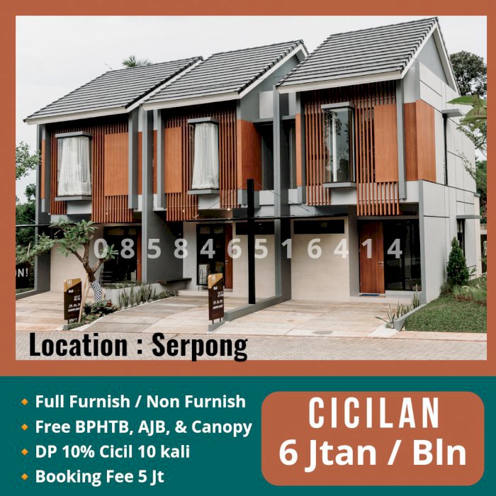 Rumah Minimalis Modern Free AJB & BPHTB di Serpong
