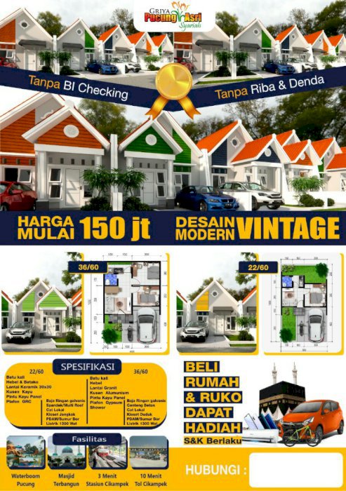 Rumah midel vintage Kekinian dengan harga hemat di karawang