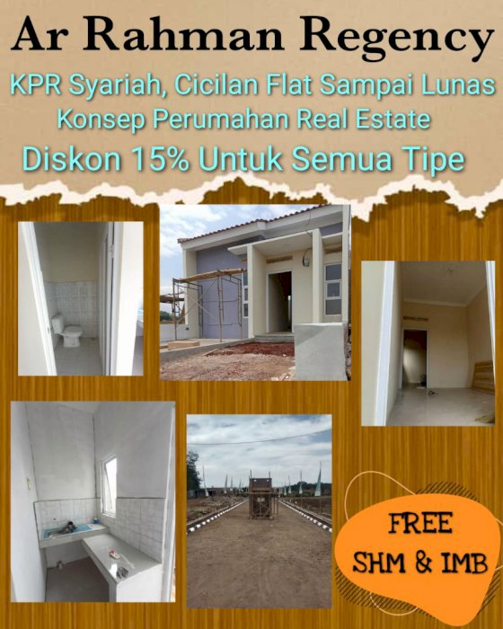 Hunian Modern Minimalis, Free Semua Biaya - Biaya : Ar Rahman Regency
