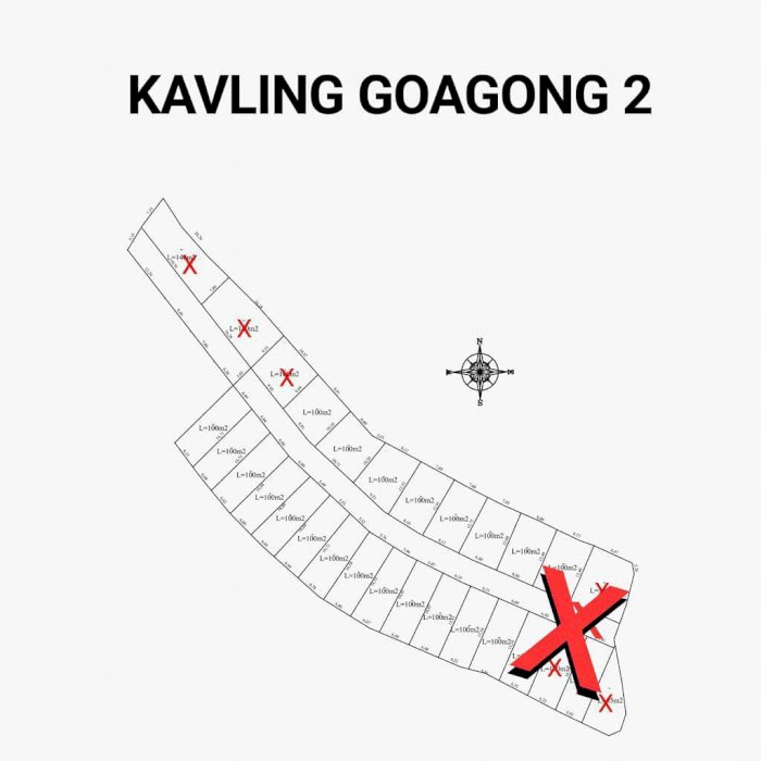 JUAL KAVLING PINGGIR JALAN UTAMA GOA GONG