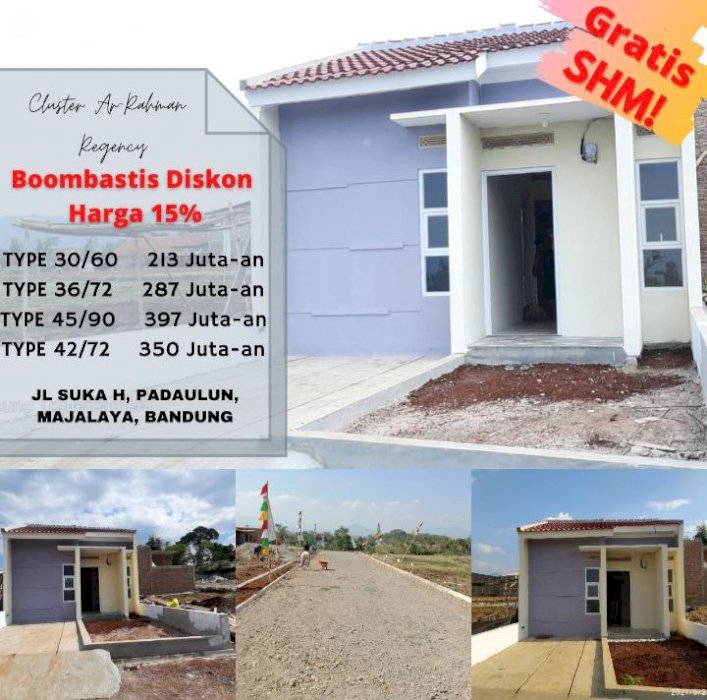 Hunian Konsep Cluster Standard Real Estate, Harga Mulai 200 Jt-an ; Majalaya