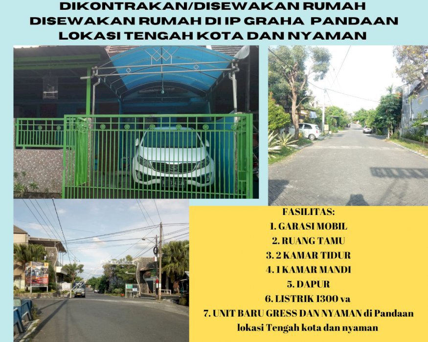 Disewakan Rumah Bagus di Pandaan kota dan strategis