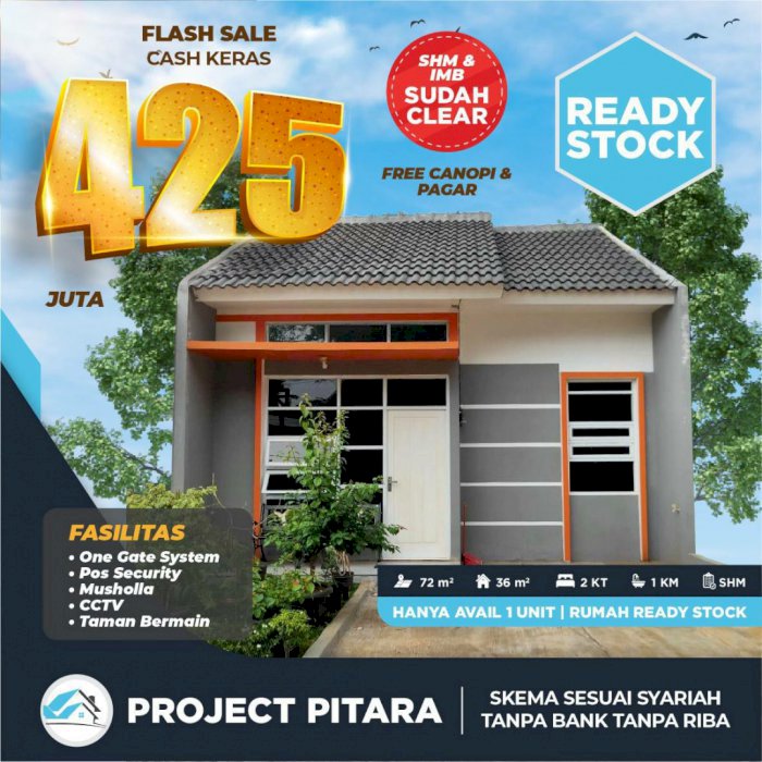 RUMAH SIAP HUNI BONUS CANOPY DAN PAGAR DEKAT STASIUN DEPOK