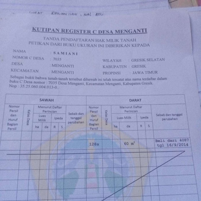 Di jual cepat tanah tanah Farrah menganti