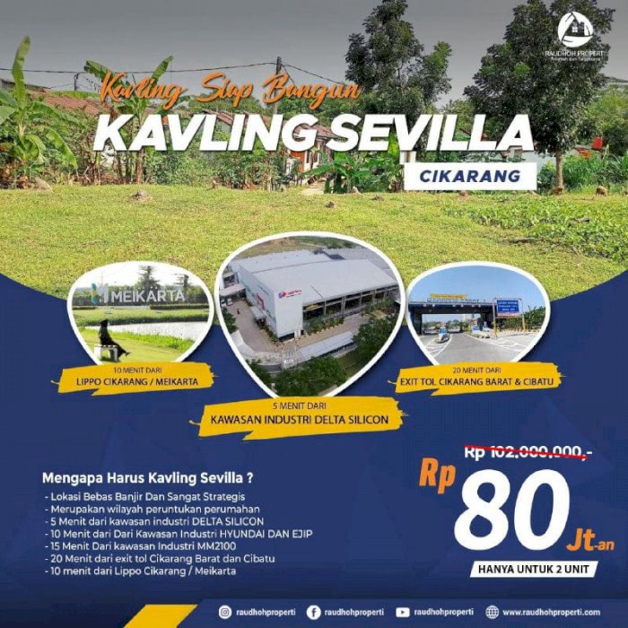 tanah darat di jual murah di serang baru,  bekasi