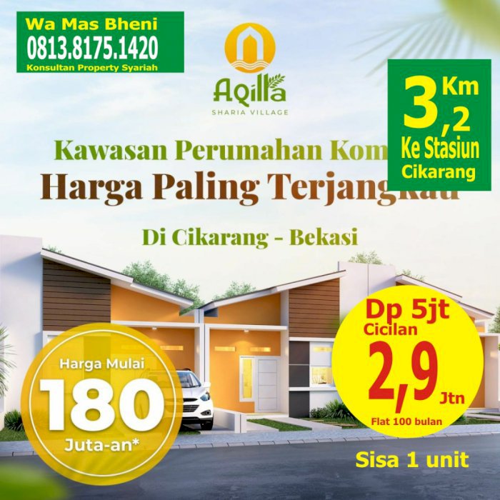 Cluster syariah deket RSUD & Alwafi depok  KPR Tanpa Bank