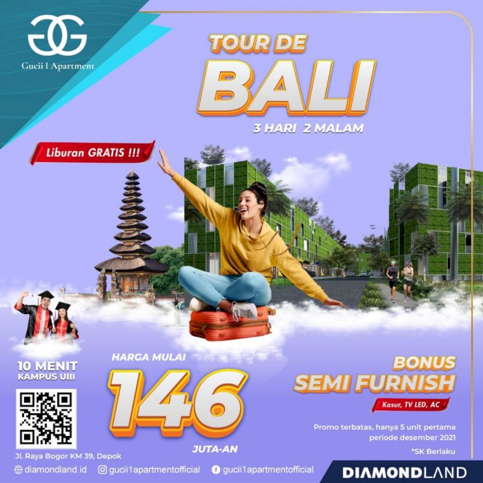 GUCCI APARTEMEN 1 hanya 140 jutaan