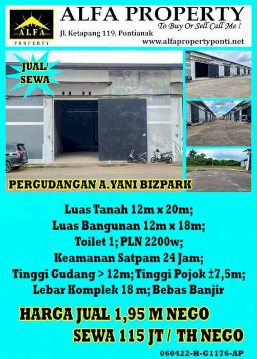 Gudang Komplek  Bizpark, Pontianak, Kalimantan Barat